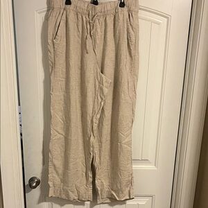 Lane Bryant Beige Wide Leg Pants